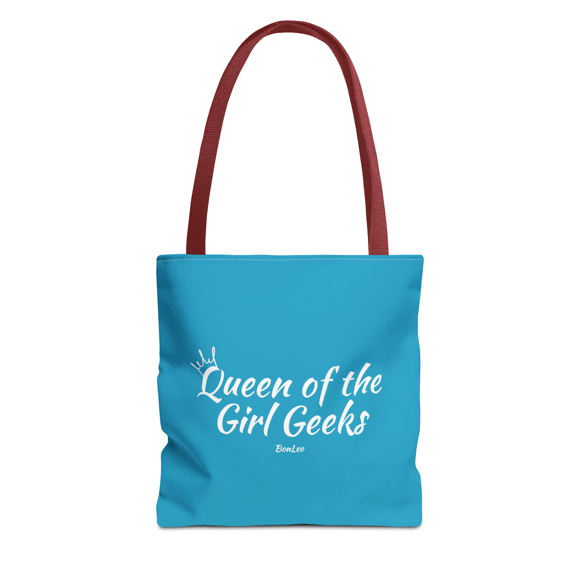 Queen of the Girl Geeks Polyester Tote Bag in Turquoise