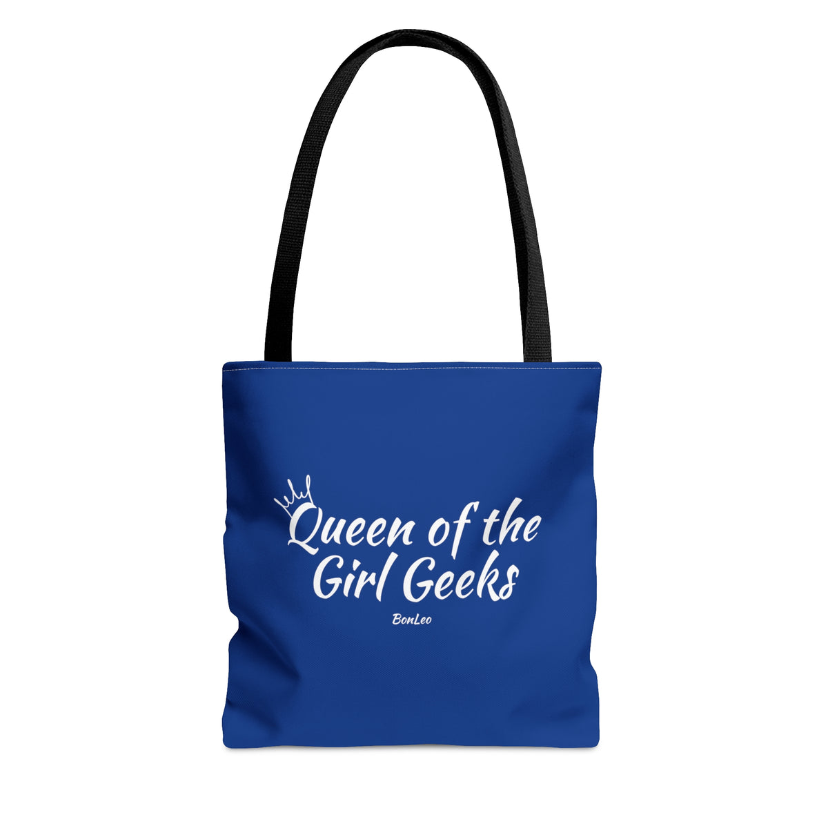 Queen of the Girl Geeks Polyester Tote Bag in Dark Blue