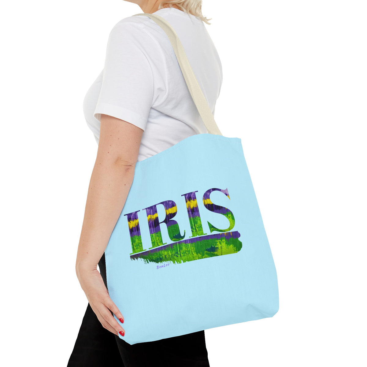 Iris Garden Tote In Purple and Green