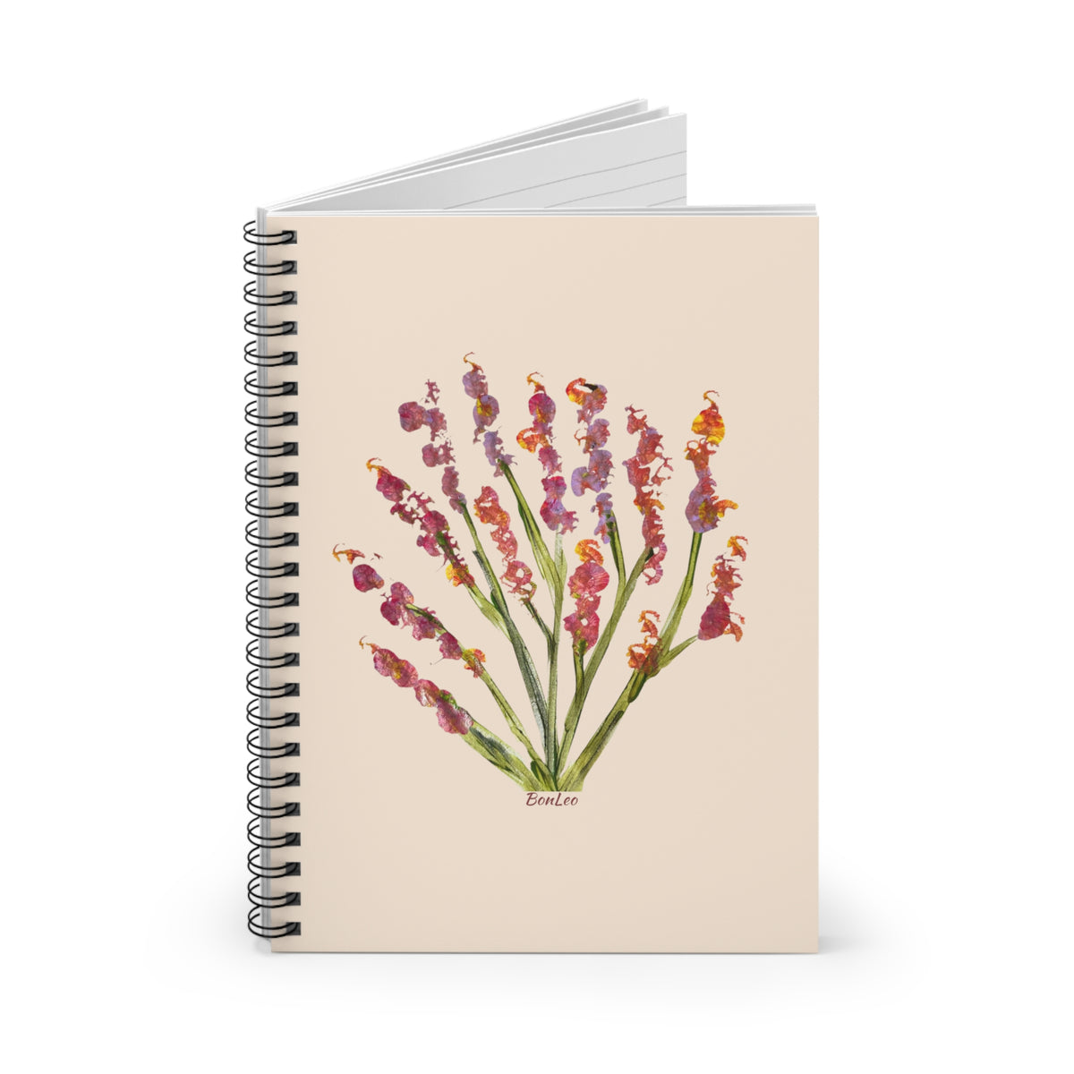 Whimsical Garden Spiral Notebook - Ruled Line in Snapdragons