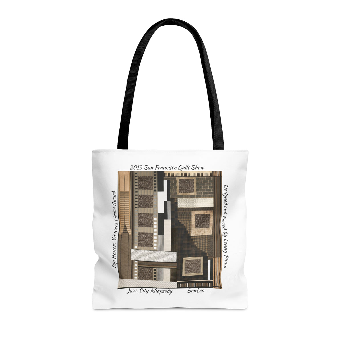 Jazz City Rhapsody Designed by Lenny Pinna Tote Bag in White