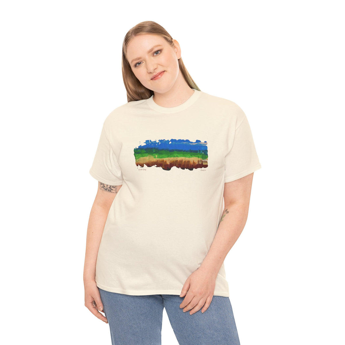 Earth Day Is Everyday Unisex Heavy Cotton Tee Design #1 in Natural