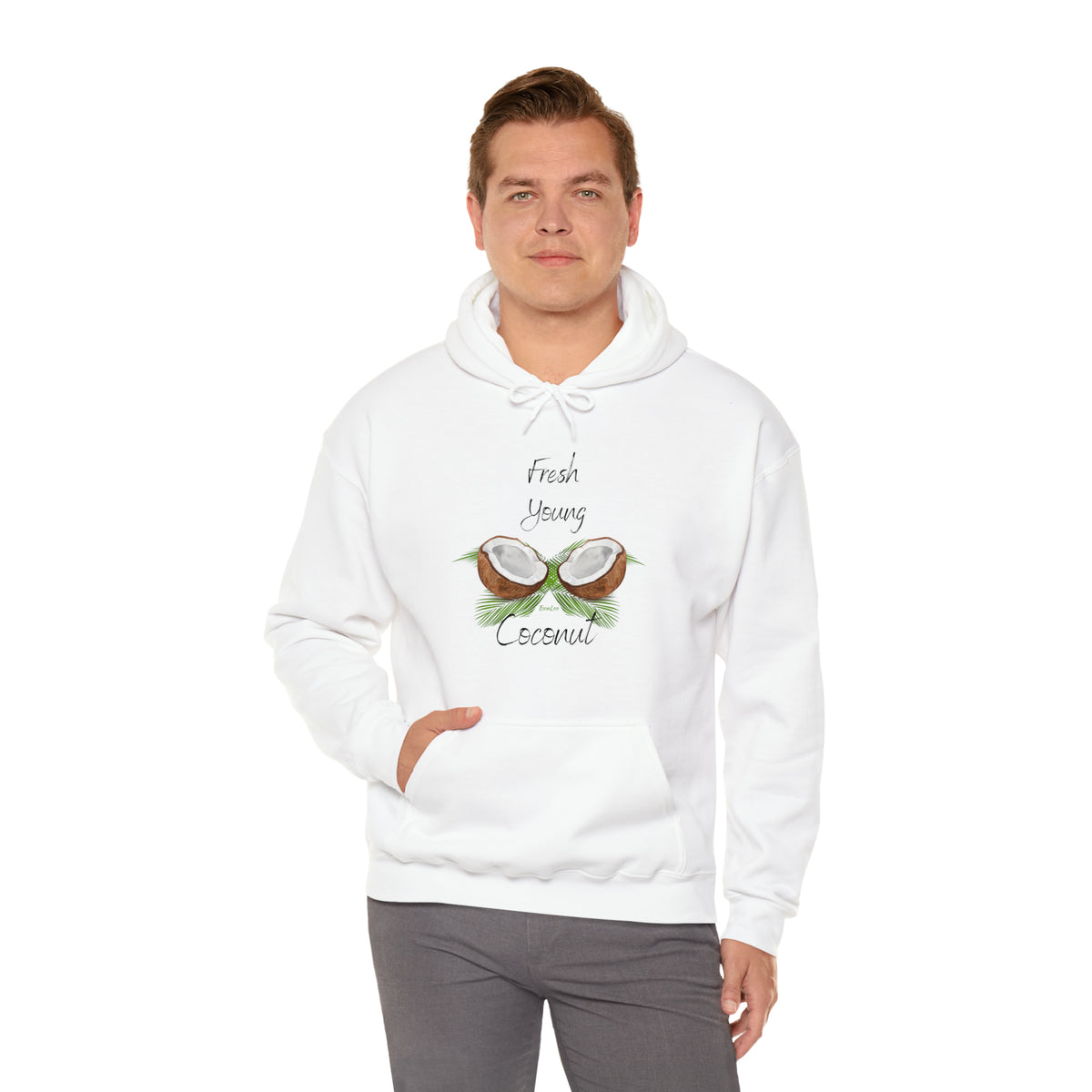 Fresh Young Coconut Hoodie in White