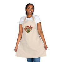 Whimsical Garden Red Flowers Apron