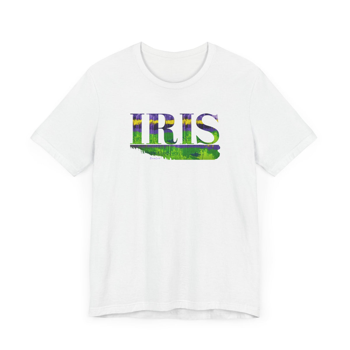 Iris Garden Unisex Jersey Short Sleeve Tee In Purple and Green