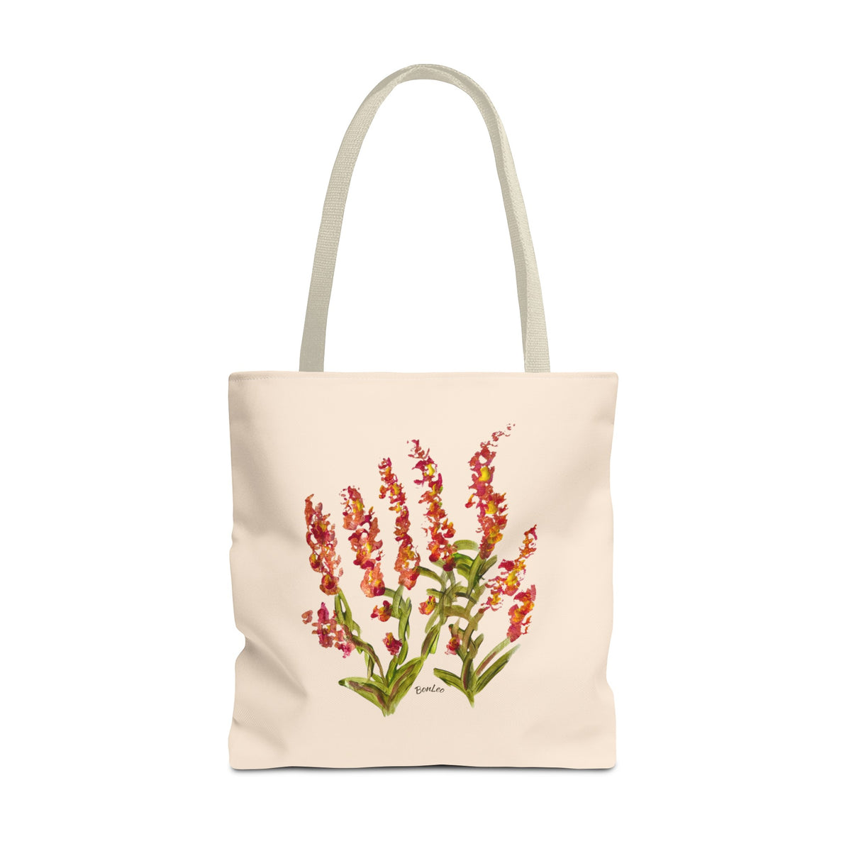 Whimsical Garden Tote Bag Orange Blooms