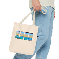 Ocean In Motion Beach Tote in Blue, Purple and Pink