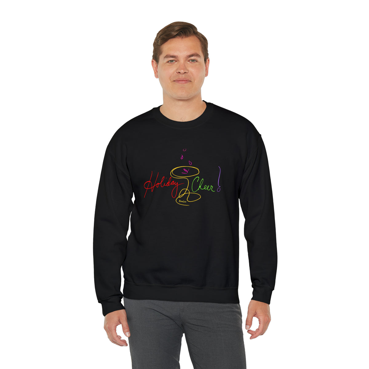 Holiday Cheer Neon Celebration Unisex Heavy Blend Crewneck Sweatshirt