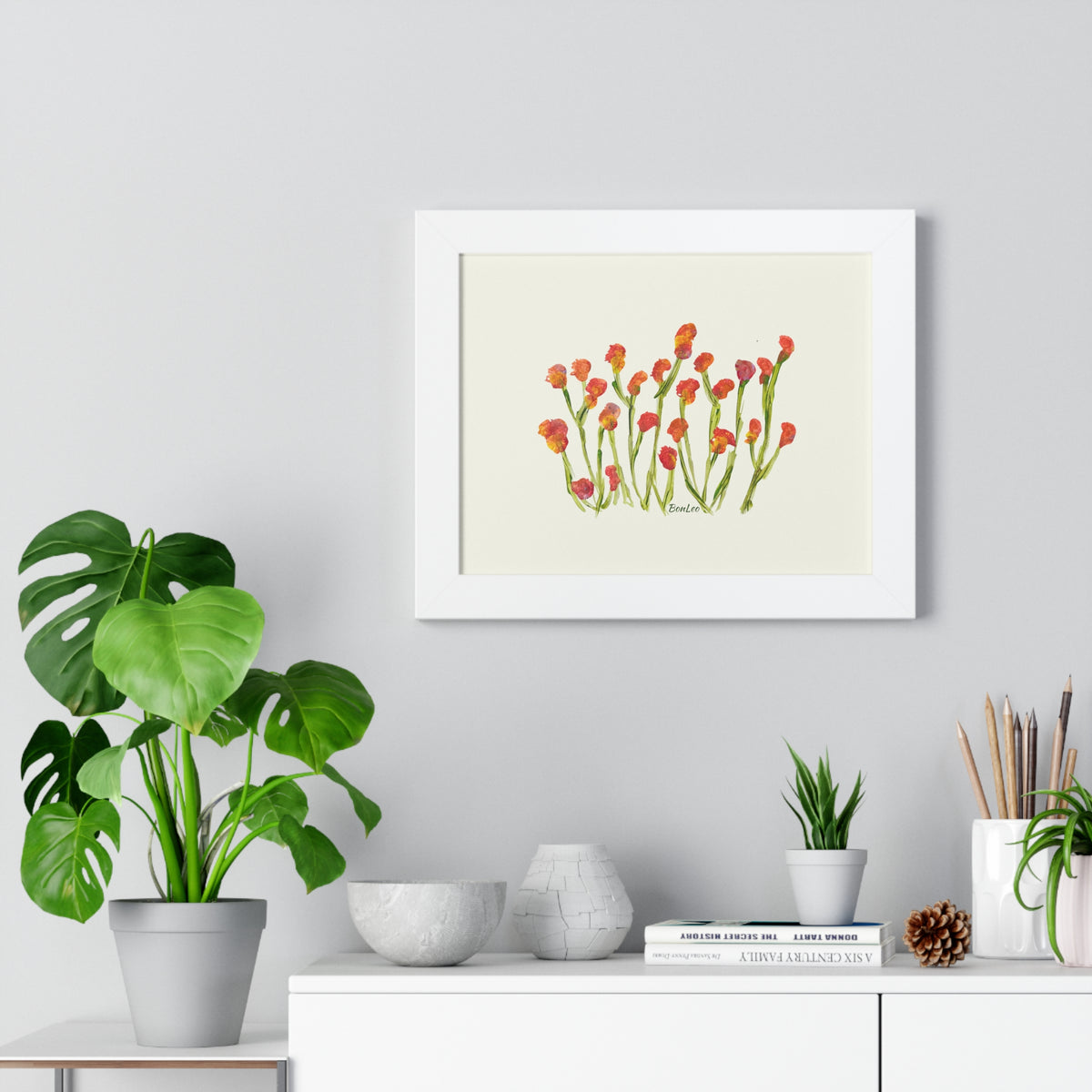 Whimsical Garden Little Blooms Framed Horizontal Poster