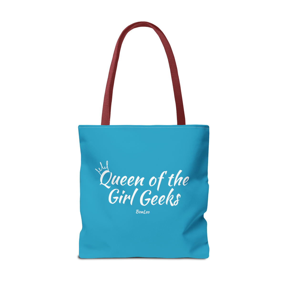 Queen of the Girl Geeks Polyester Tote Bag in Turquoise