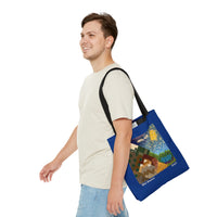 Alpine Mountain Quilt Tote Bag - Blue