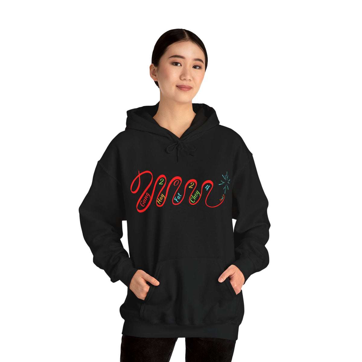 Lunar New Year 2024 Gung Hay Fat Choy Celebration Hooded Sweatshirt