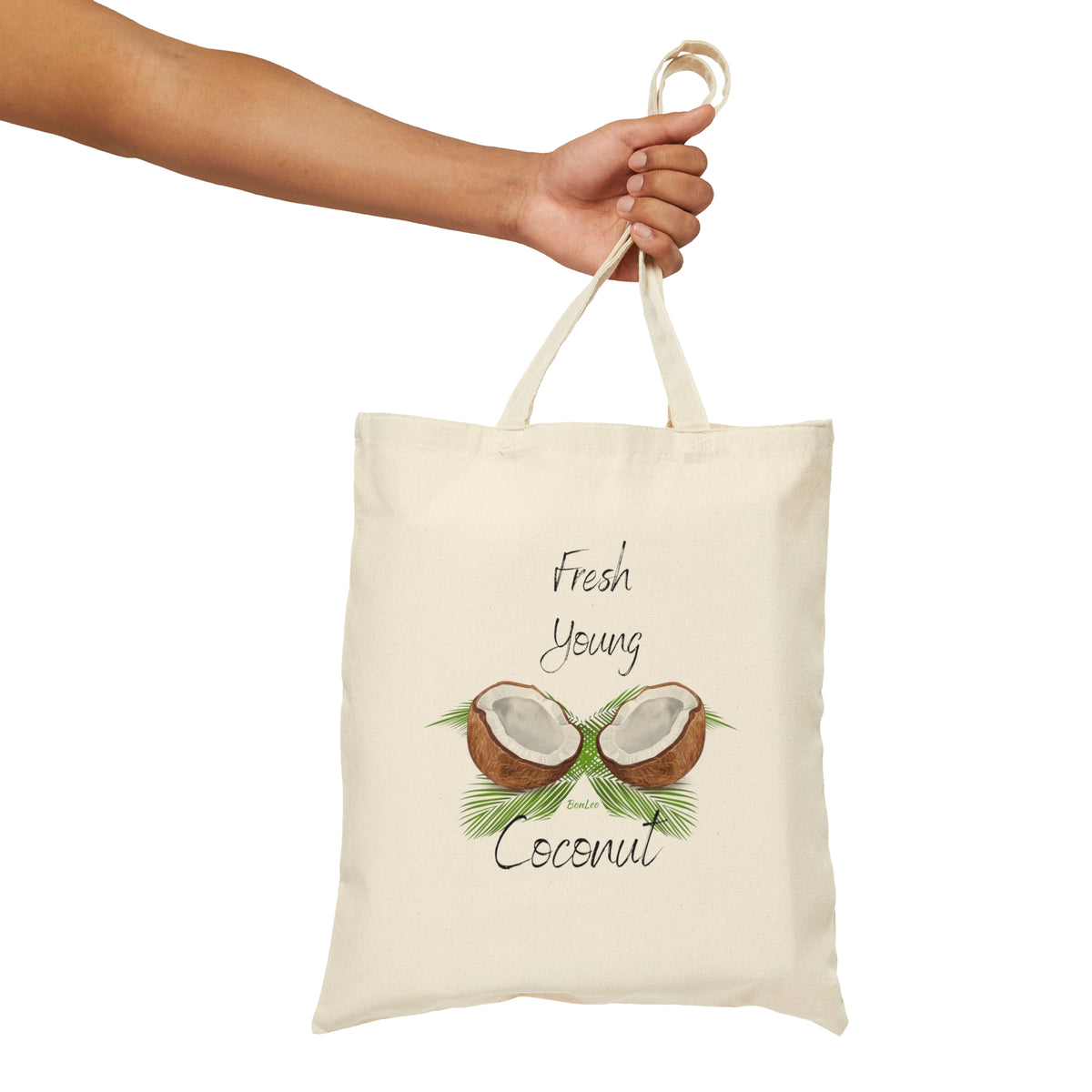 Fresh Young Coconut Cotton Canvas Tote Bag