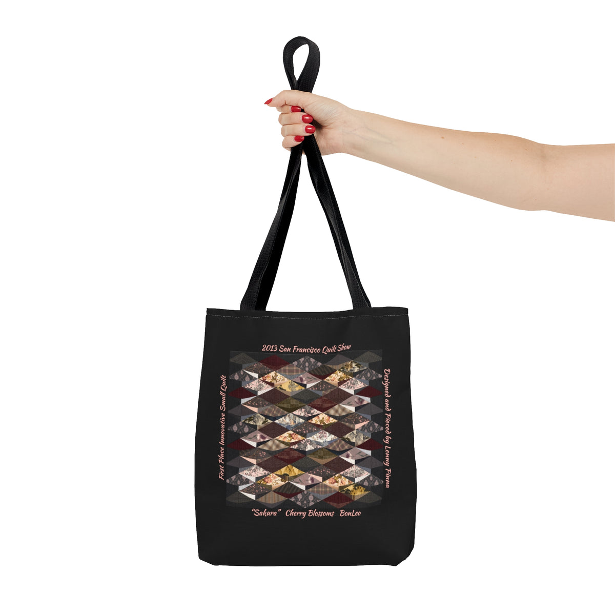 “Sakura” Cherry Blossoms Quilt Design Tote Bag