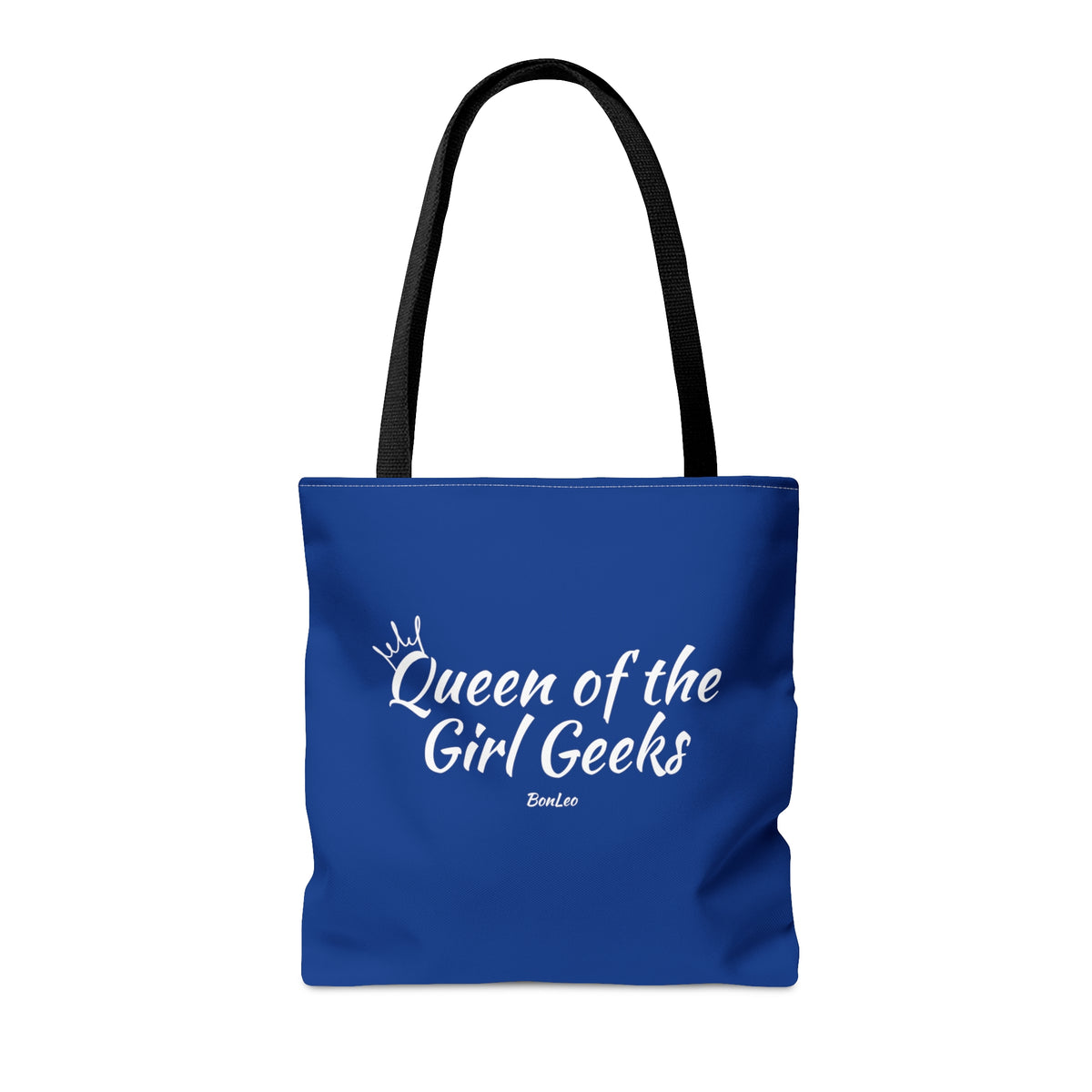 Queen of the Girl Geeks Polyester Tote Bag in Dark Blue