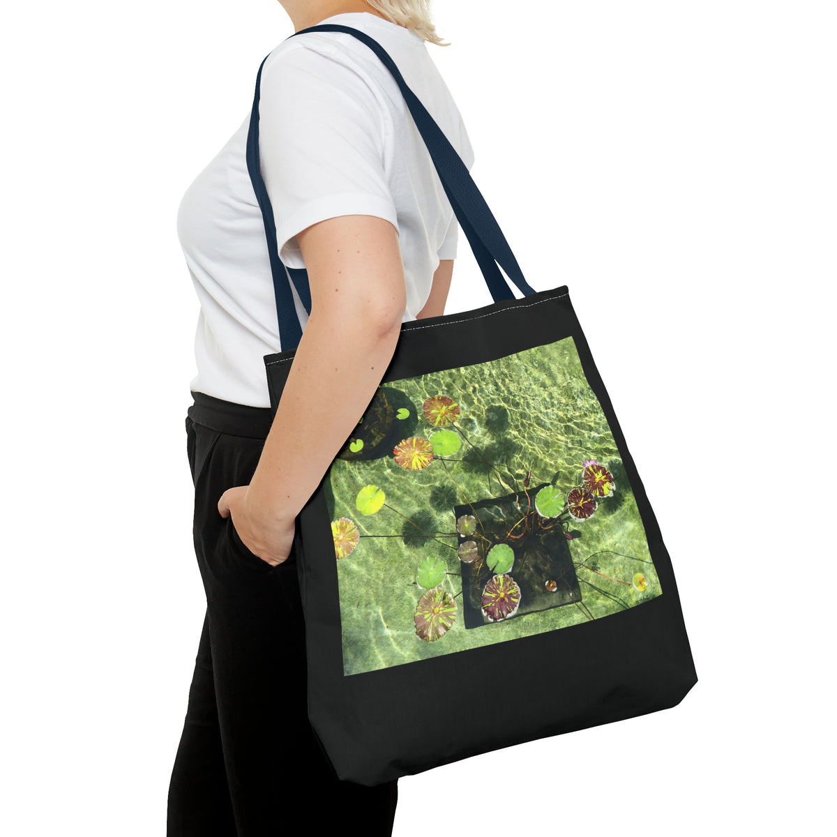 Waterlilies at The Getty Villa, Photograph by Lenny Pinna Tote Bag