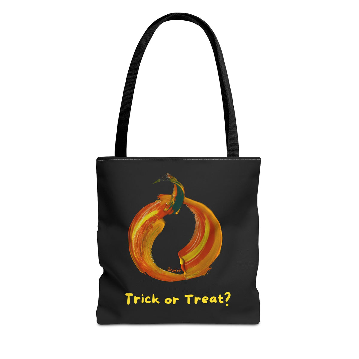 Fiery Halloween Pumpkin Trick or Treat Bag by Lenny Pinna