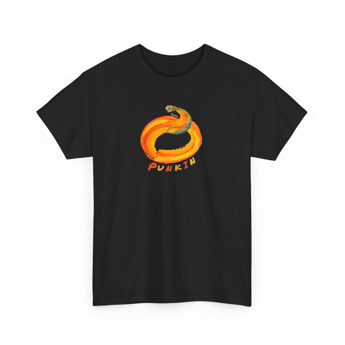 Halloween Punkin Black Unisex Heavy Cotton Tee by BonLeo