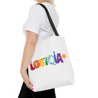 LGBTQIA+ Holiday Pride Polyester Tote Bag