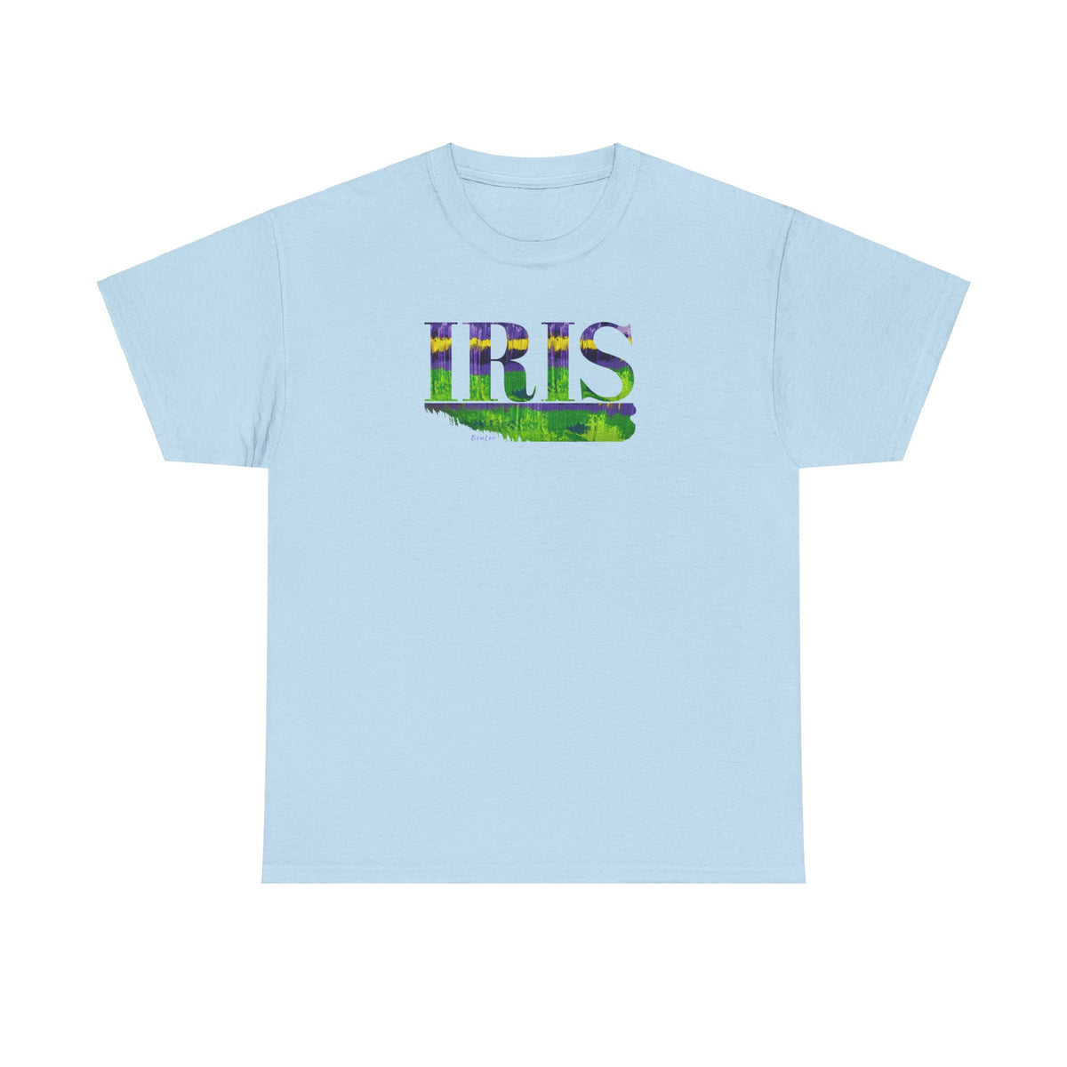 Iris Garden Unisex Heavy Cotton Tee In Purple and Green