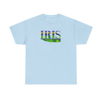 Iris Garden Unisex Heavy Cotton Tee In Purple and Green