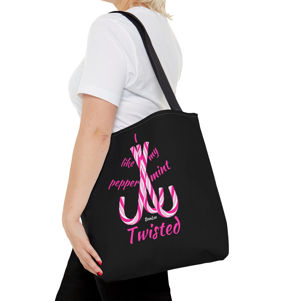 I Like My Peppermint Twisted Polyester Tote Bag