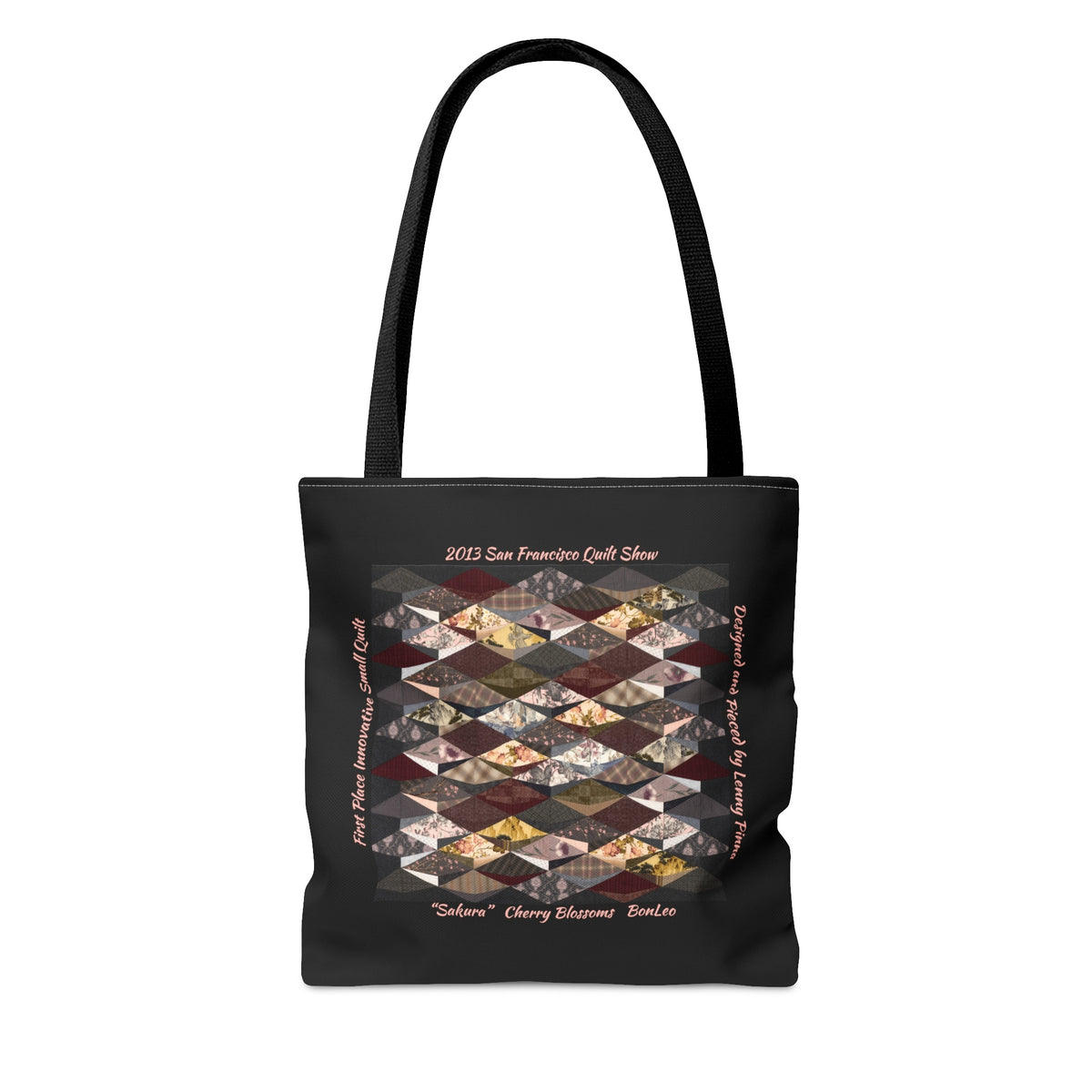 “Sakura” Cherry Blossoms Quilt Design Tote Bag