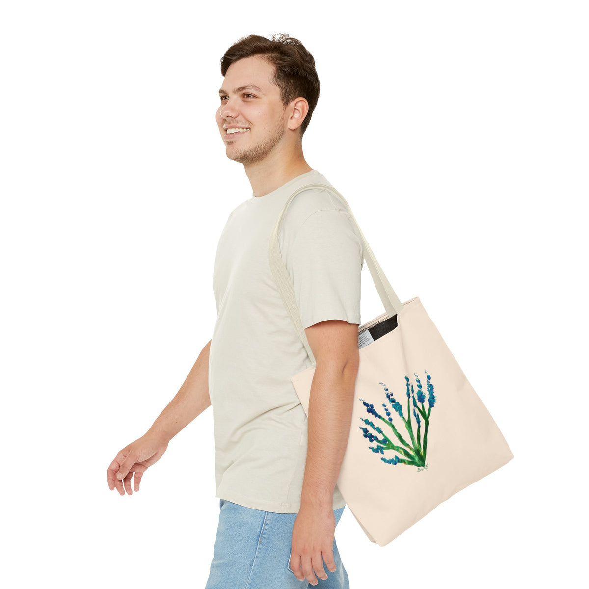 Whimsical Garden Tote Bag Deep Sea