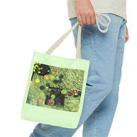 Waterlilies at The Getty Villa Mint Green, Photograph by Lenny Pinna Tote Bag