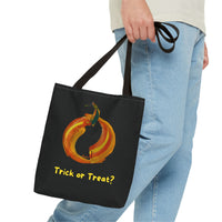 Fiery Halloween Pumpkin Trick or Treat Bag by Lenny Pinna