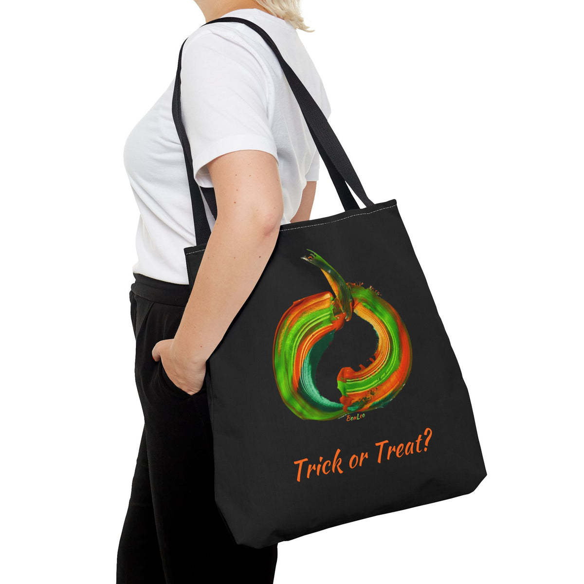 Halloween Pumpkin Trick or Treat Bag by Lenny Pinna