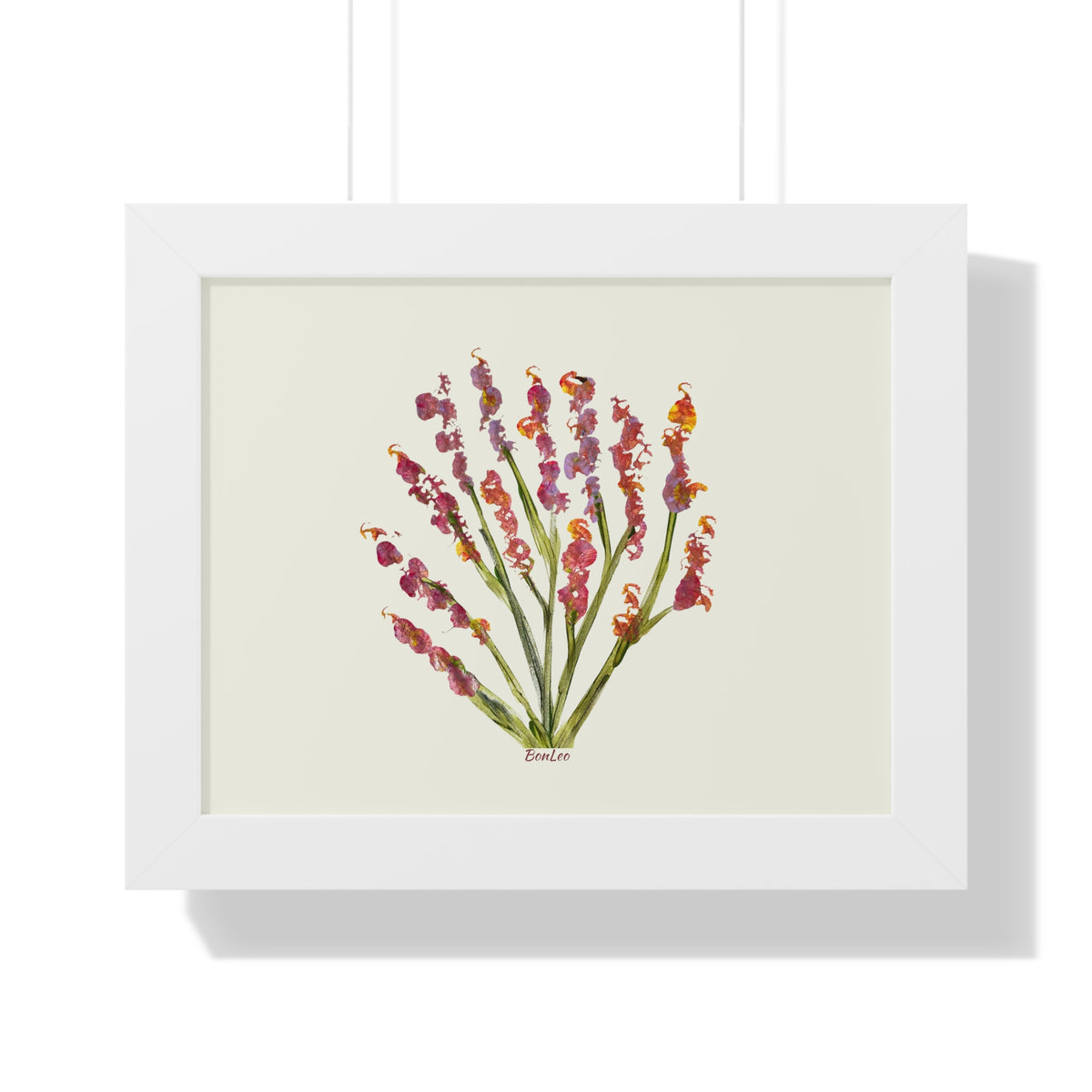 Whimsical Garden Snapdragons Framed Horizontal Poster