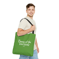 Queen of the Girl Geeks Polyester Tote Bag in Green