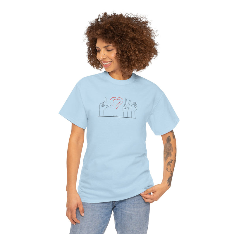 ALS Love Sign Language Unisex Heavy Cotton Tee