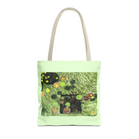 Waterlilies at The Getty Villa Mint Green, Photograph by Lenny Pinna Tote Bag