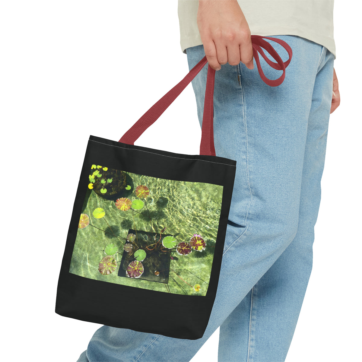 Waterlilies at The Getty Villa, Photograph by Lenny Pinna Tote Bag