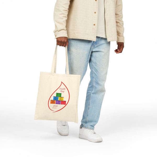 Candle Day 2025 Cotton Canvas Tote Bag by BonLeo