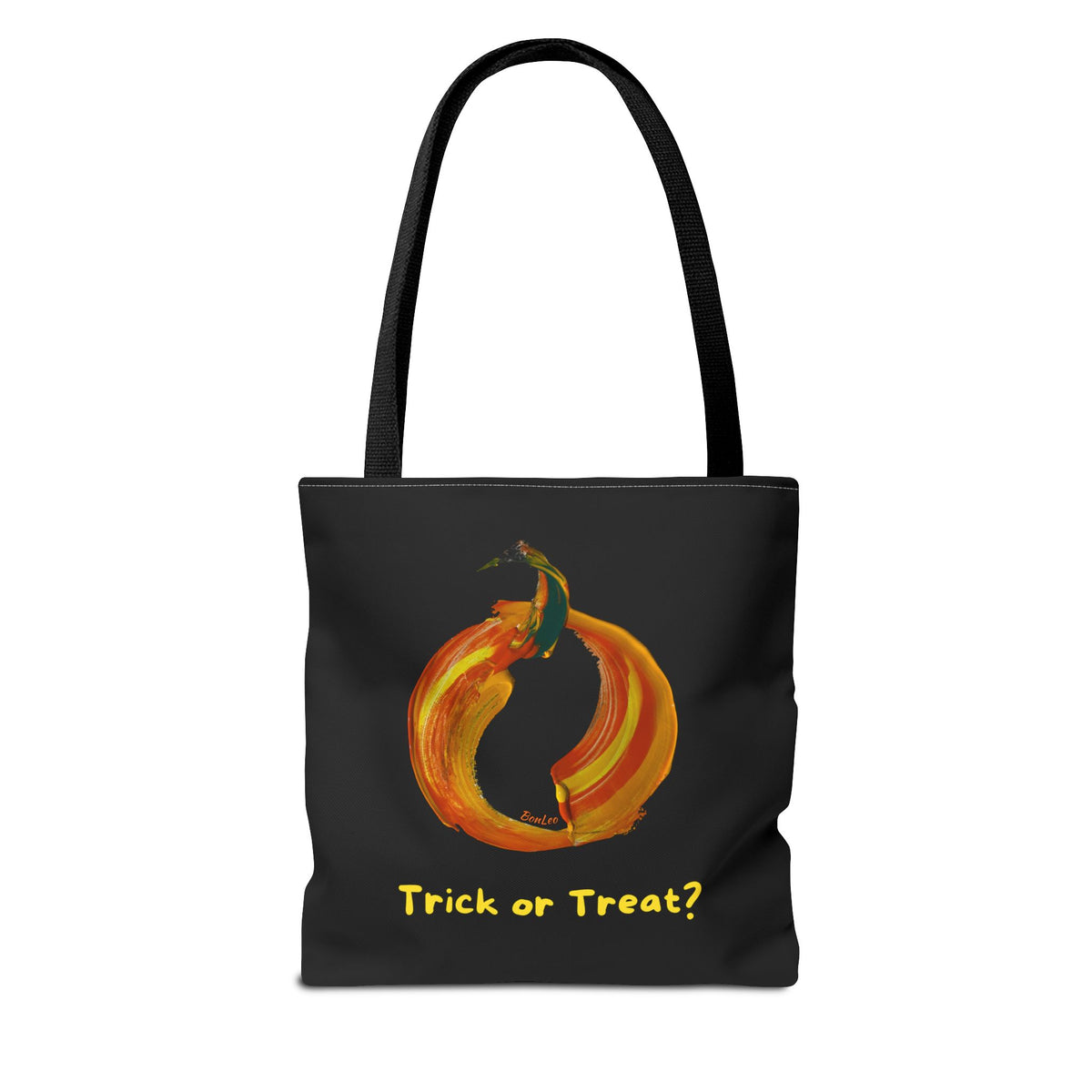 Fiery Halloween Pumpkin Trick or Treat Bag by Lenny Pinna