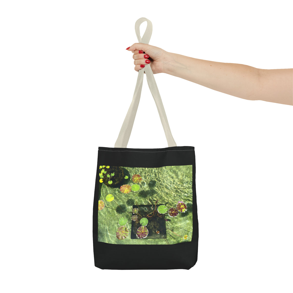 Waterlilies at The Getty Villa, Photograph by Lenny Pinna Tote Bag