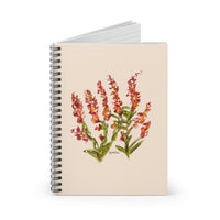 Whimsical Garden Spiral Notebook - Ruled Line in Orange Blooms