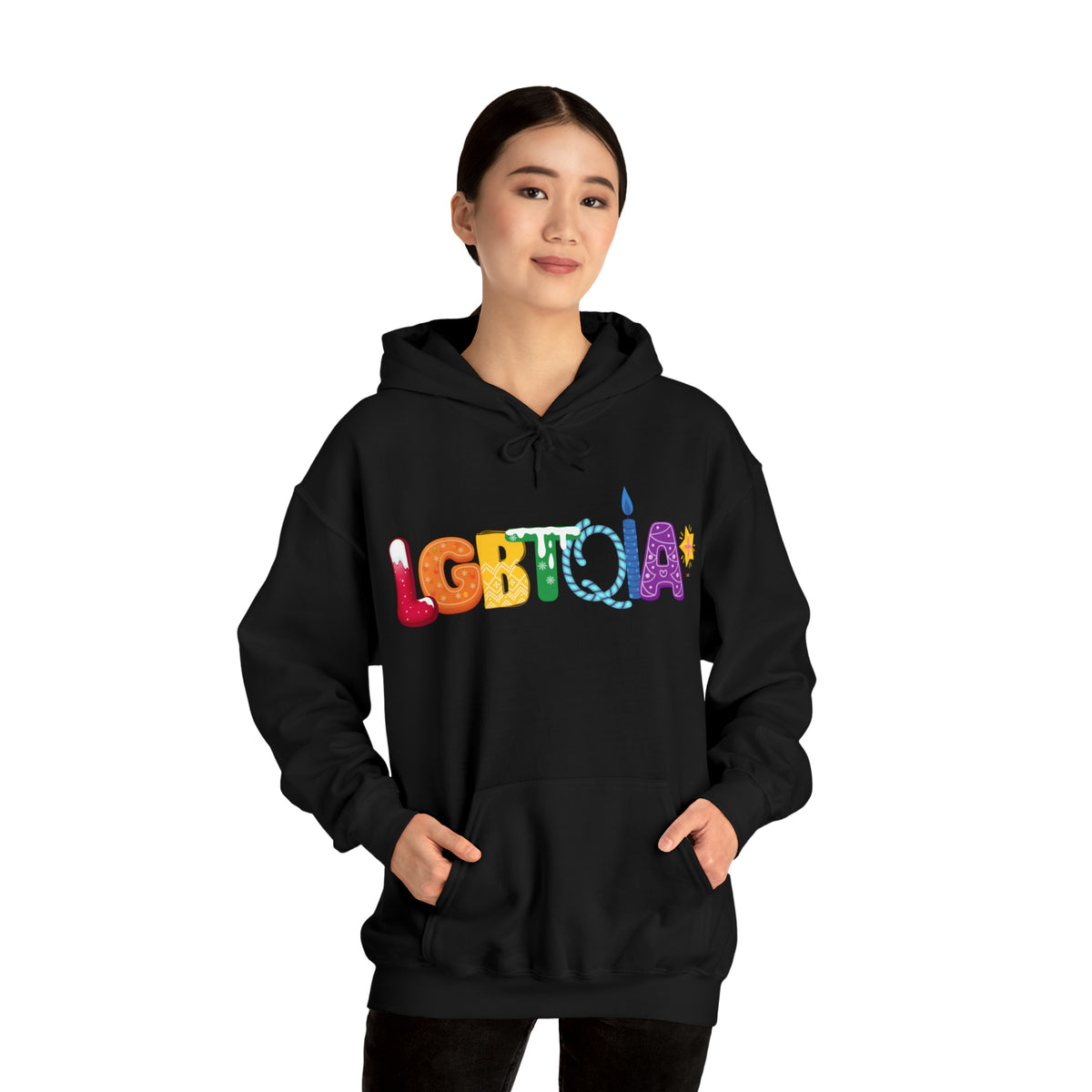 LGBTQIA+ Holiday Pride Hoodie