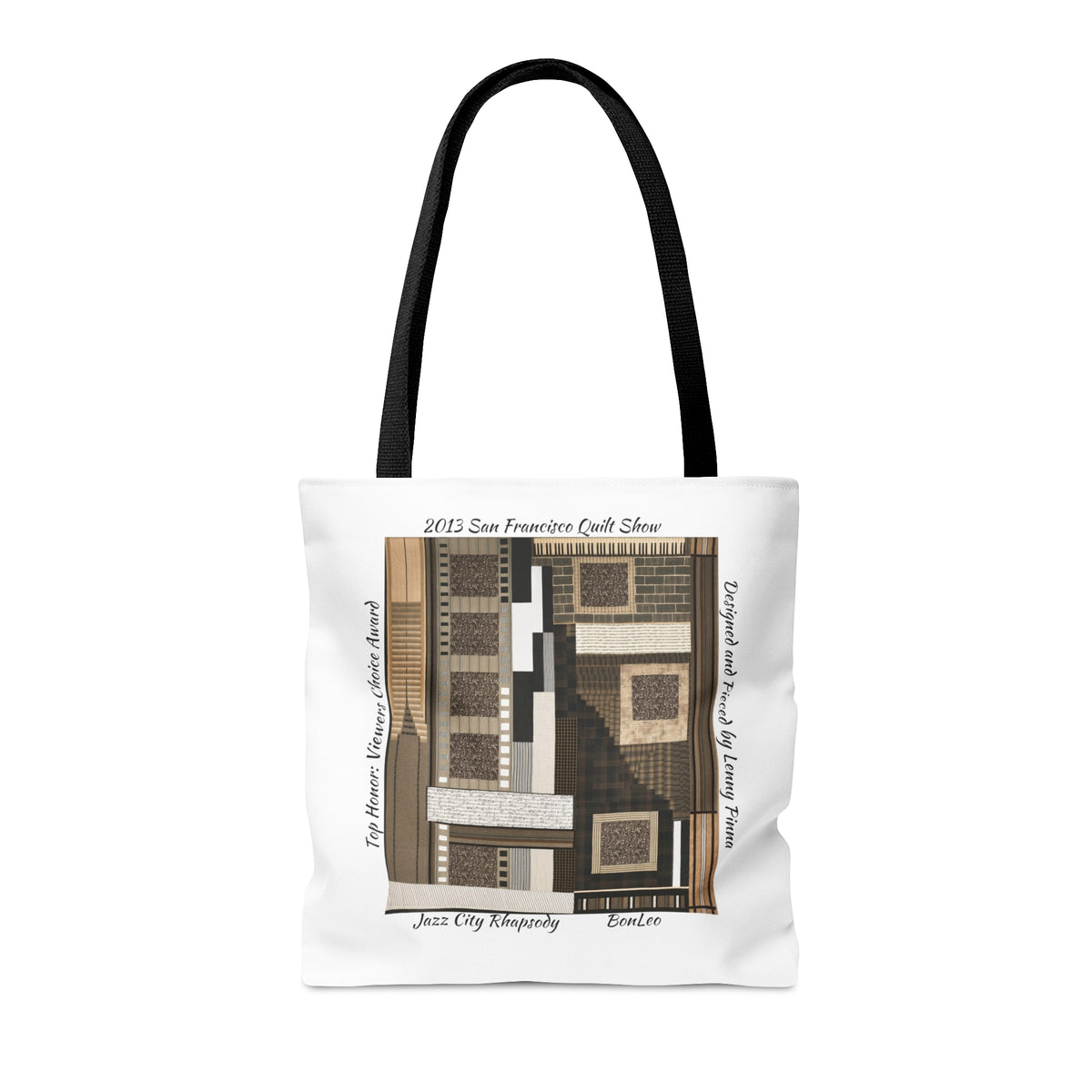 Jazz City Rhapsody Designed by Lenny Pinna Tote Bag in White