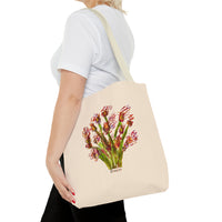 Whimsical Garden Tote Bag Wavy Flowers