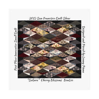 “Sakura” Cherry Blossoms Quilt Design Matte Vertical Poster