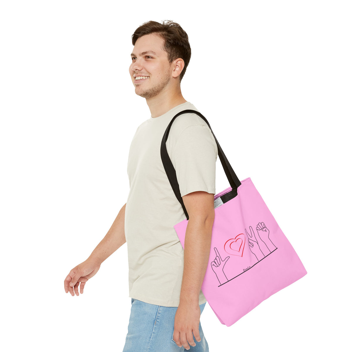 ALS Love Tote In Pink