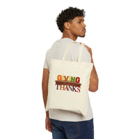 Giving Thanks Cotton Canvas Tote Bag