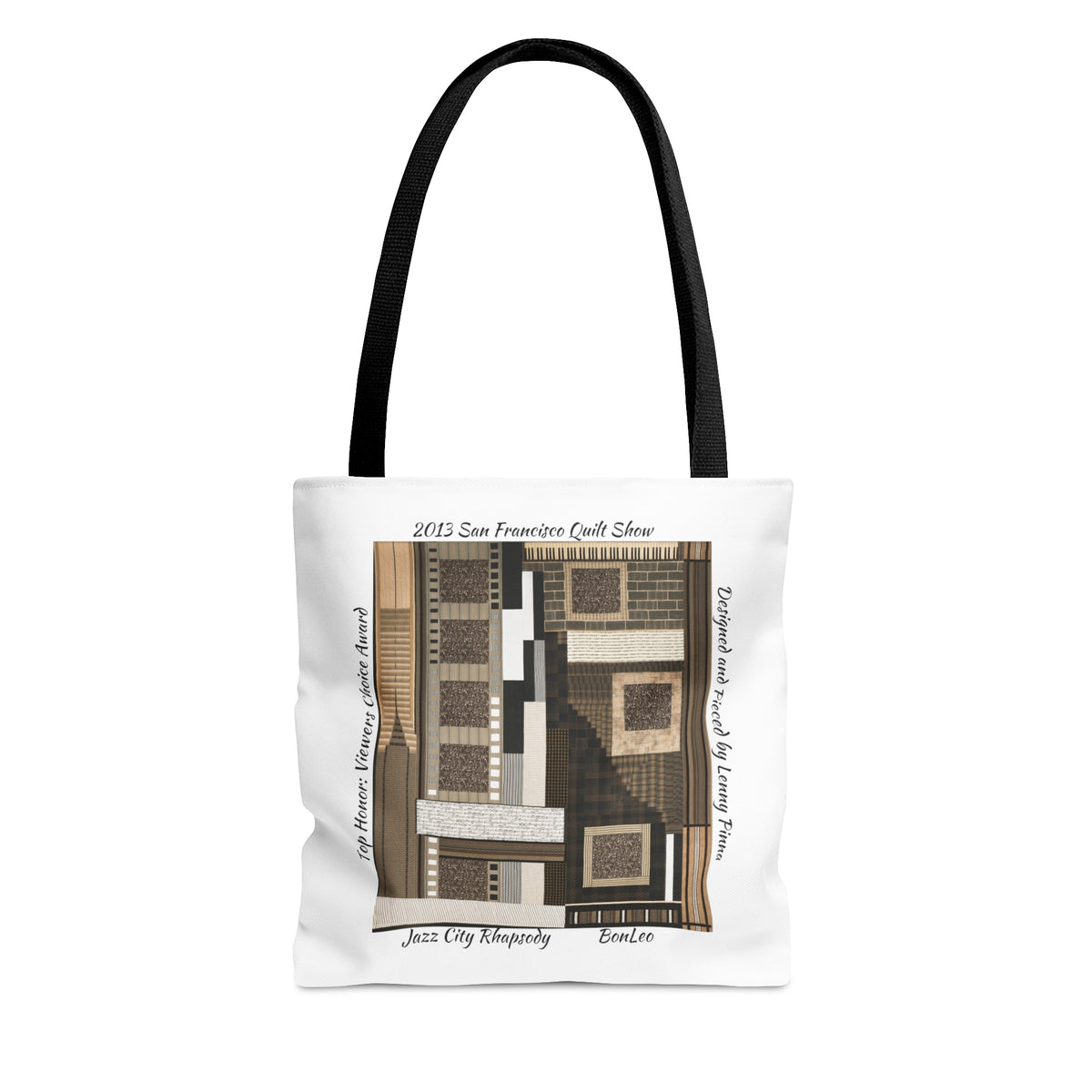 Jazz City Rhapsody Designed by Lenny Pinna Tote Bag in White