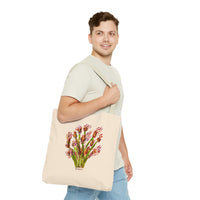 Whimsical Garden Tote Bag Wavy Flowers