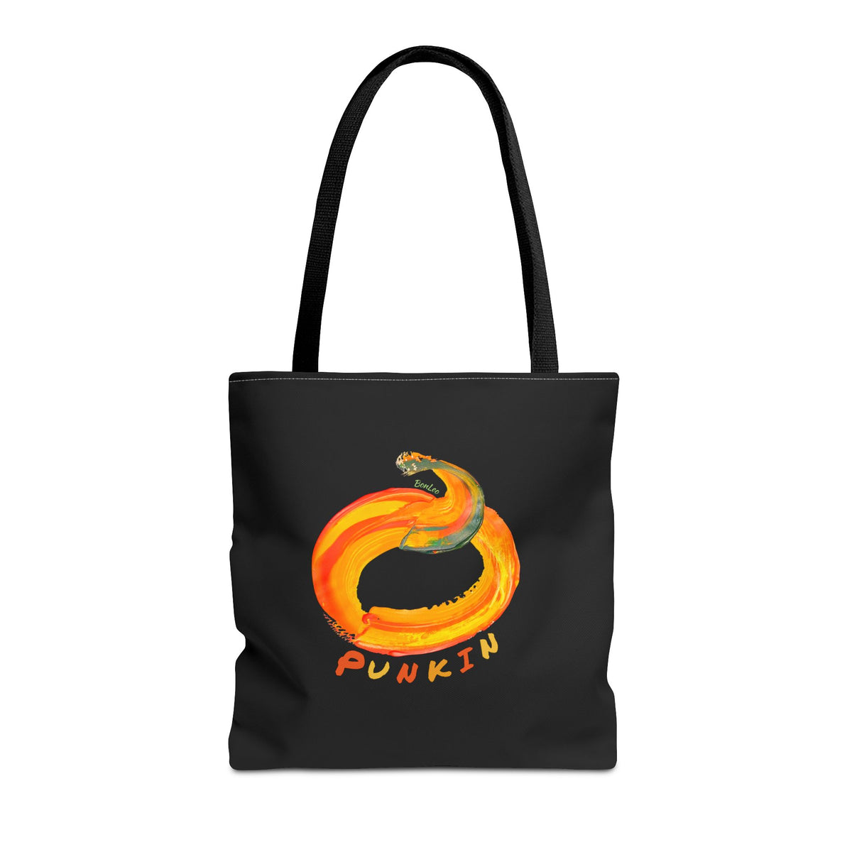 Halloween Punkin Black Unisex Heavy Tote Bag by BonLeo