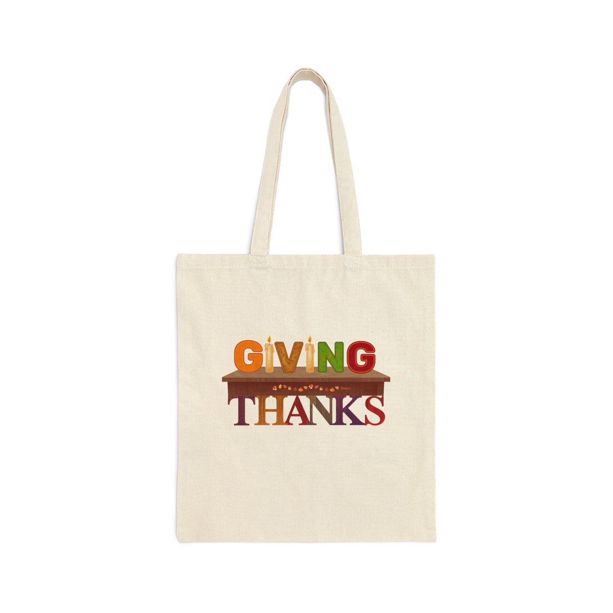 Giving Thanks Cotton Canvas Tote Bag